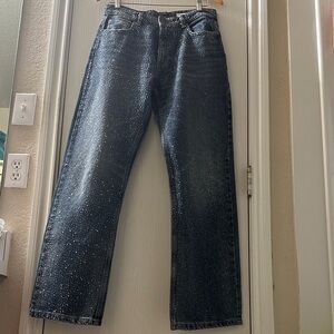 Zara Embellished Rhinestone Jeans